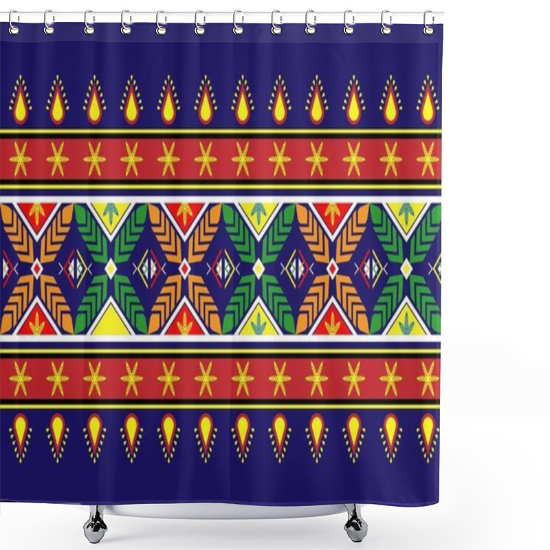 Personality  Intricate Geometric Pattern Inspired By Tribal Textiles. Bold And Vibrant, Perfect For Fashion, Home Decor, And Graphic Design Shower Curtains