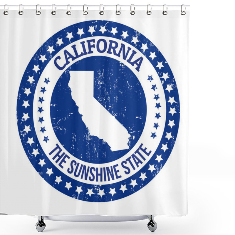 Personality  California Stamp Shower Curtains