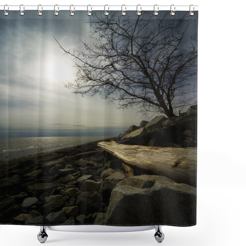 Personality  Beach Landscape Shower Curtains