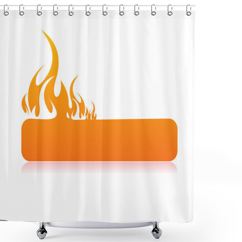 Personality  Burning Flame Banner Shower Curtains