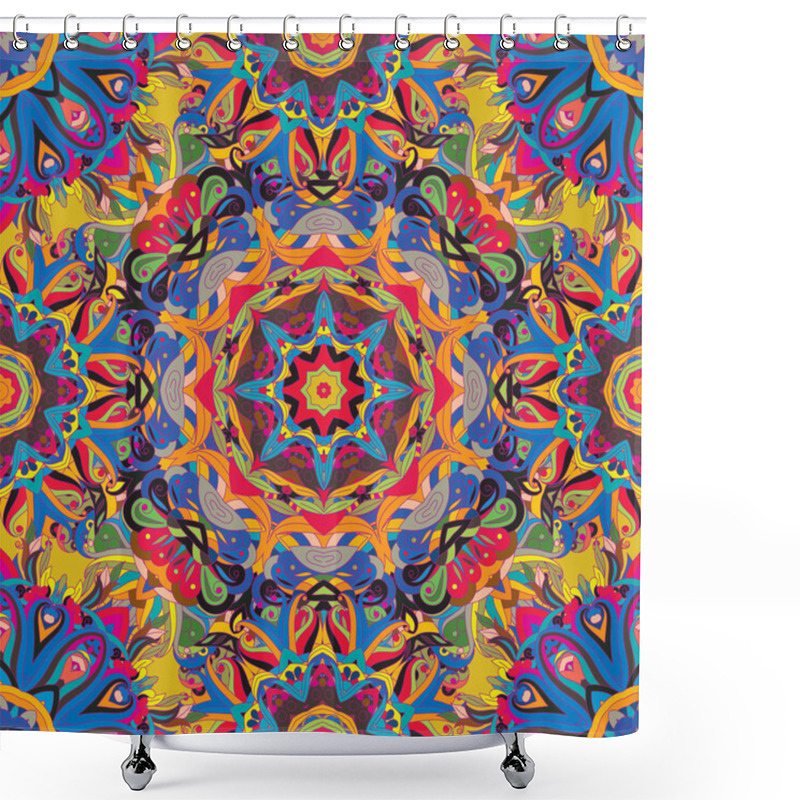 Personality  Ornamental Seamless Pattern. Floral Ornament Shower Curtains