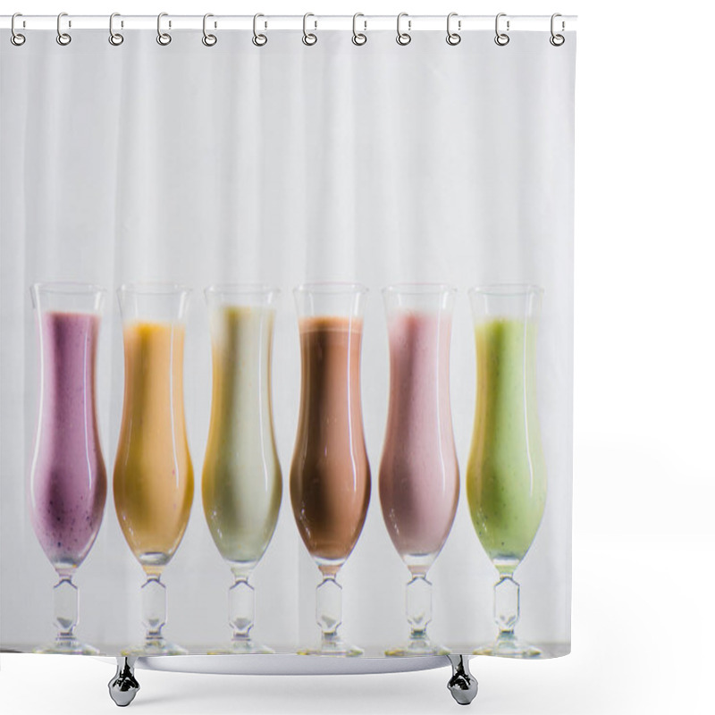 Personality  Delicious Milkshakes In Glasses  Shower Curtains