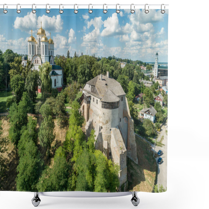 Personality  Aerial View Of Ostroh Castle In Ostroh Town, Rivne Region, Ukraine. Travel Destination And Castles In Ukraine Shower Curtains