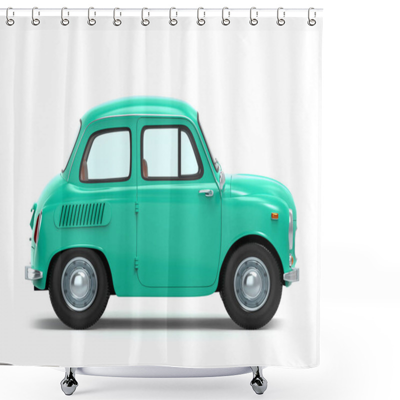 Personality  Car Retro Small Cartoon Bunchy Side Shower Curtains