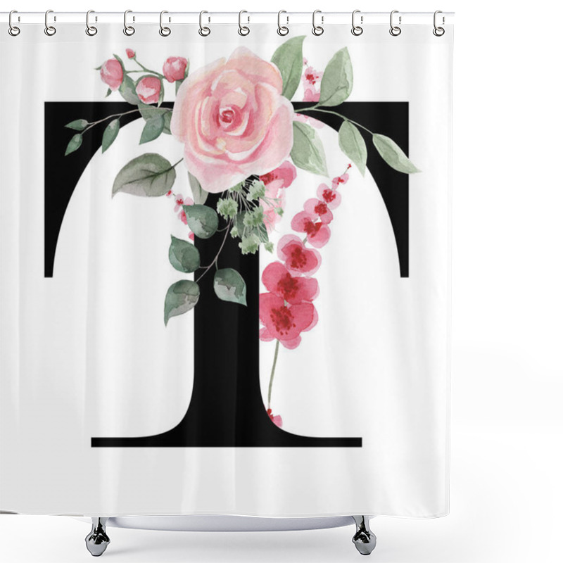 Personality  Capital Letter T For Text Design, Holiday Cards, Decor And Design Of Text Messages, Wedding Invitations. Shower Curtains