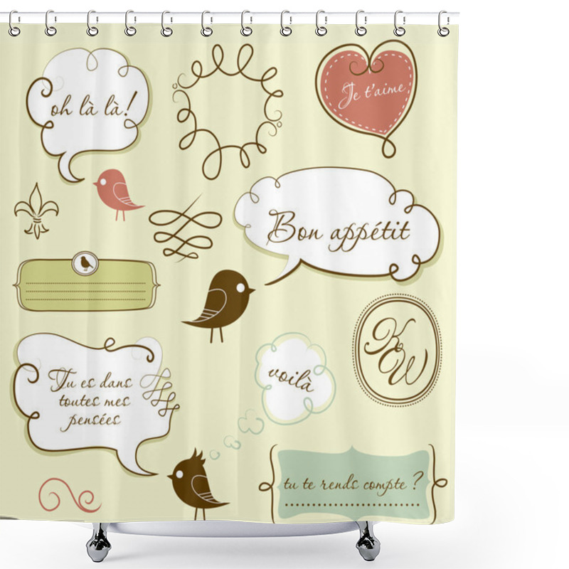 Personality  Speech Bubbles Shower Curtains