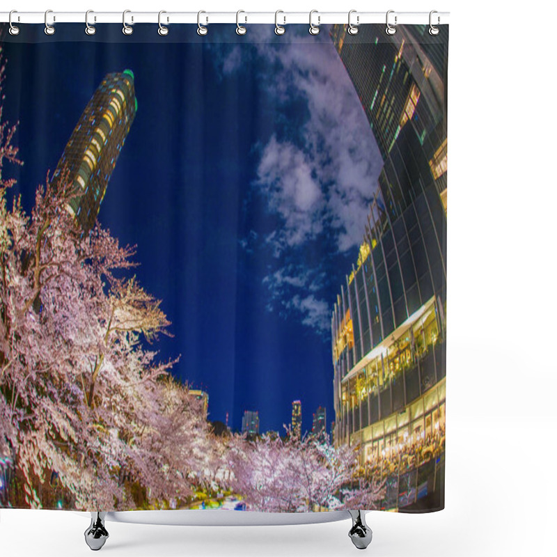 Personality  Cherry Blossoms Of Tokyo Midtown Hinokicho Park Shower Curtains