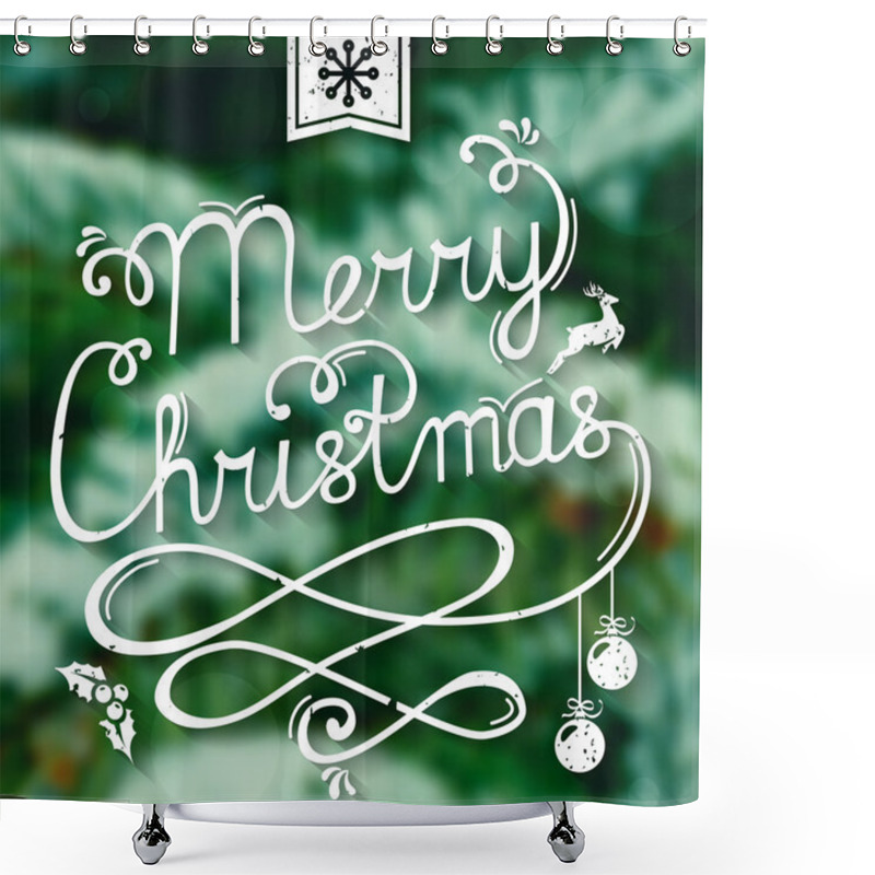 Personality  Vector Christmas Card Shower Curtains