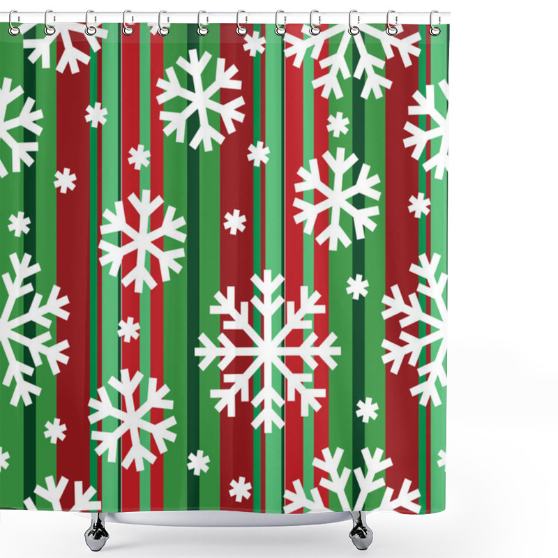 Personality  Seamless Winter Pattern With Snowflakes Shower Curtains