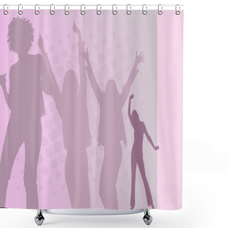 Personality  Purple Dance Shower Curtains