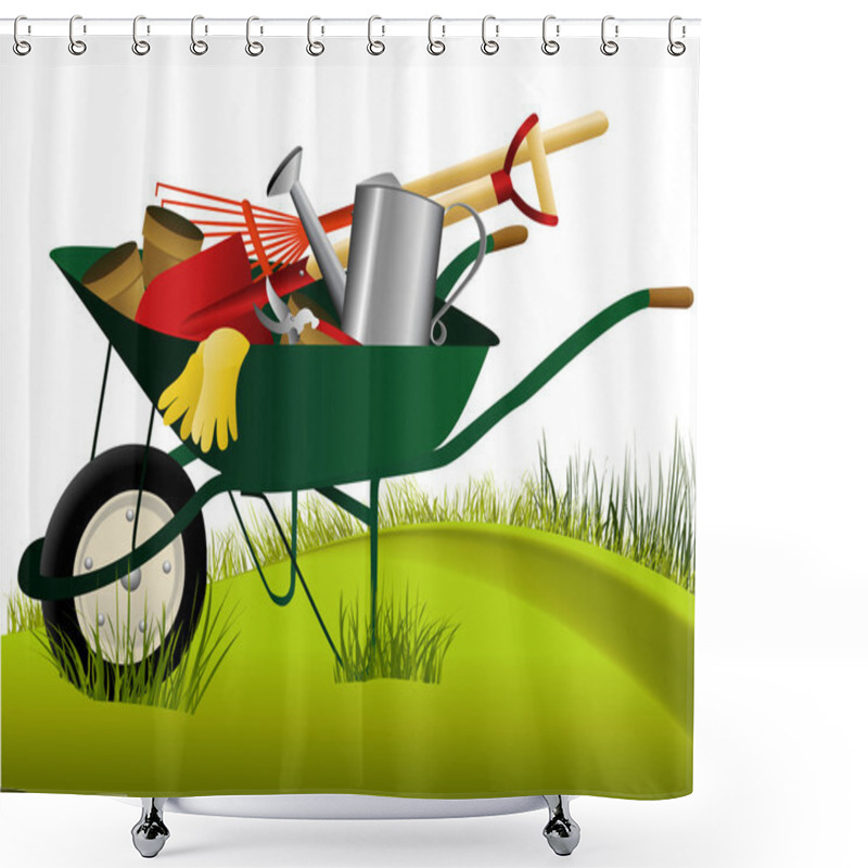 Personality  Garden Tools Shower Curtains