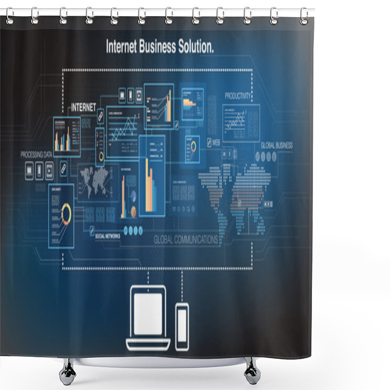 Personality  Online Business And Cloud Computing Technology Shower Curtains