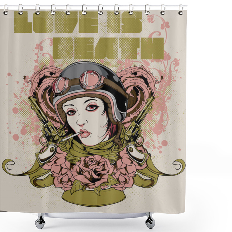 Personality  Love Is Death Shower Curtains