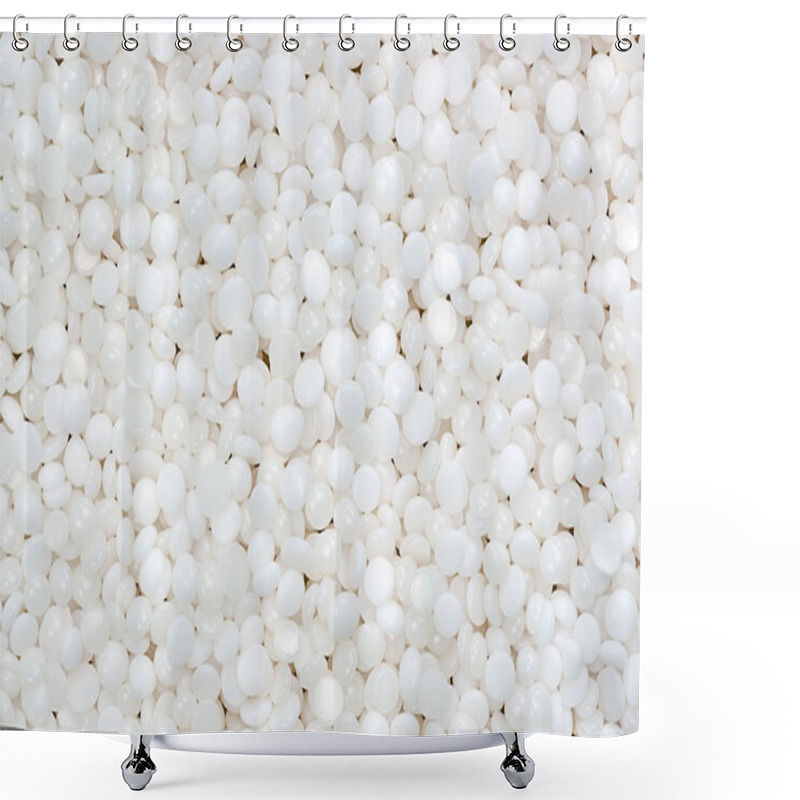 Personality  Fine White Polymer Granules Shower Curtains