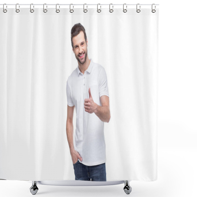 Personality  Handsome Young Man Shower Curtains