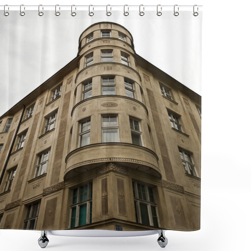 Personality  Cylinder Prague Architecture Shower Curtains