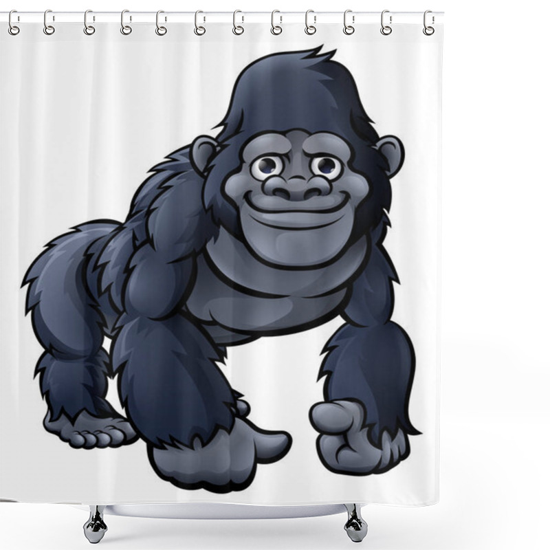 Personality  Cartoon Cute Gorilla Shower Curtains