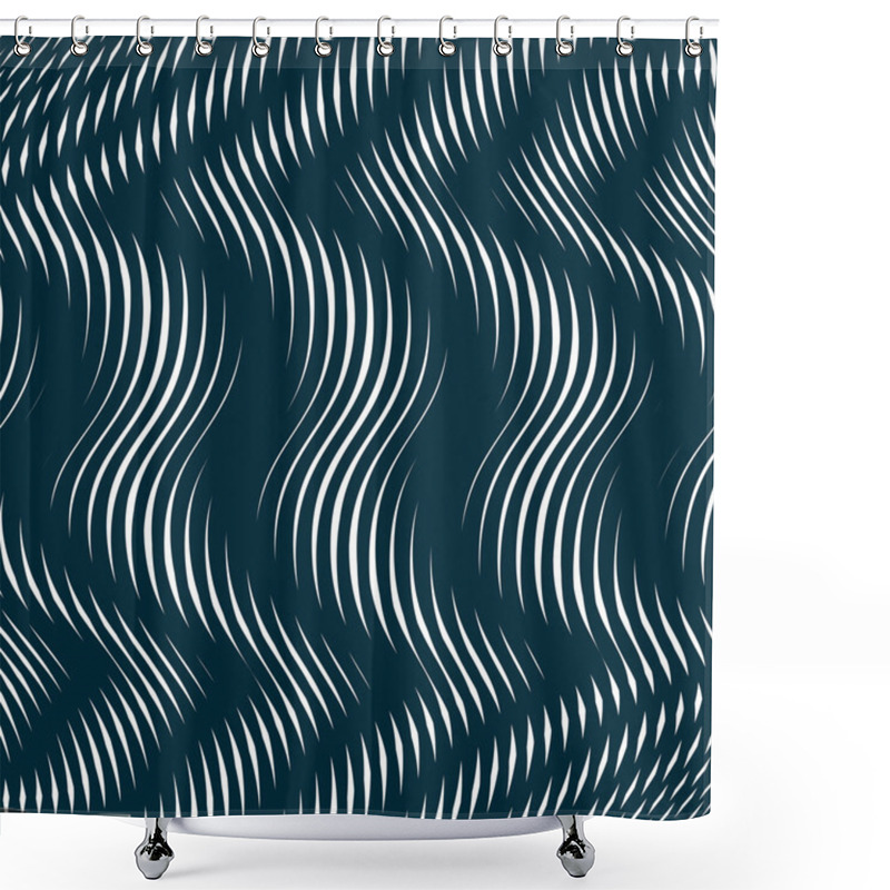 Personality  Moire Style, Gradient Optical Pattern Shower Curtains