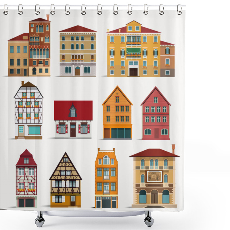 Personality  European Houses Shower Curtains