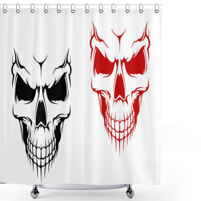 Personality  Smiling Skull Shower Curtains