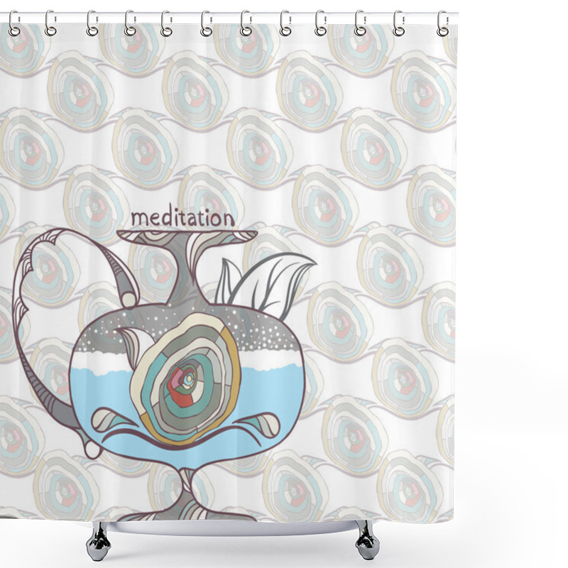 Personality  Ewer With Drink Shower Curtains