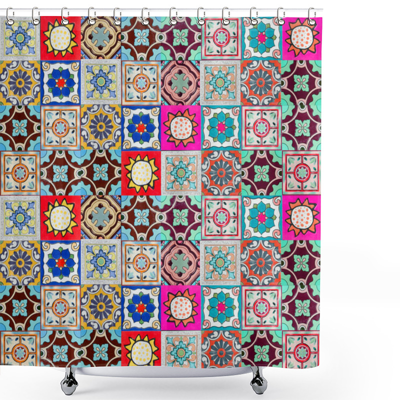 Personality  Ceramic Tiles Patterns From Portugal. Shower Curtains