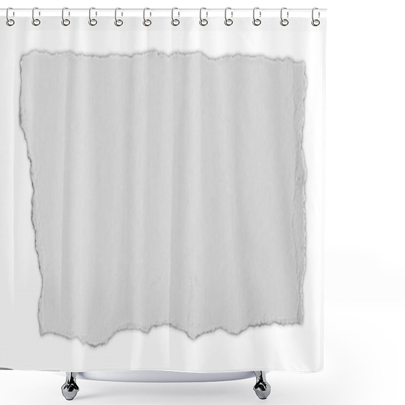 Personality  Piece Of Torn Paper Isolated On Plain Background  Shower Curtains