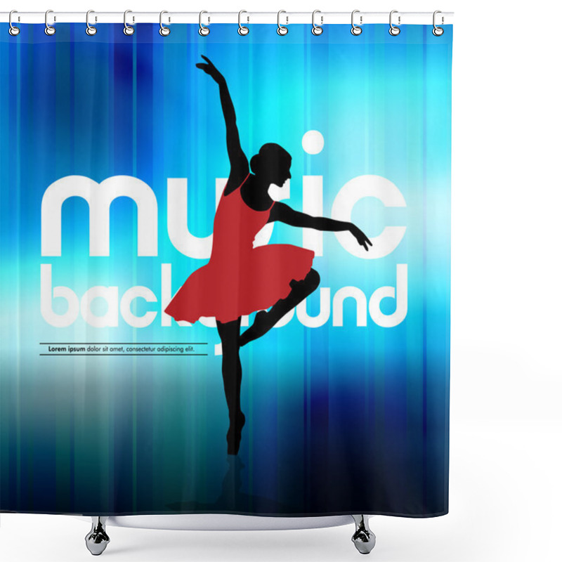 Personality  Ballet. Dancing Illustration. Vector Shower Curtains