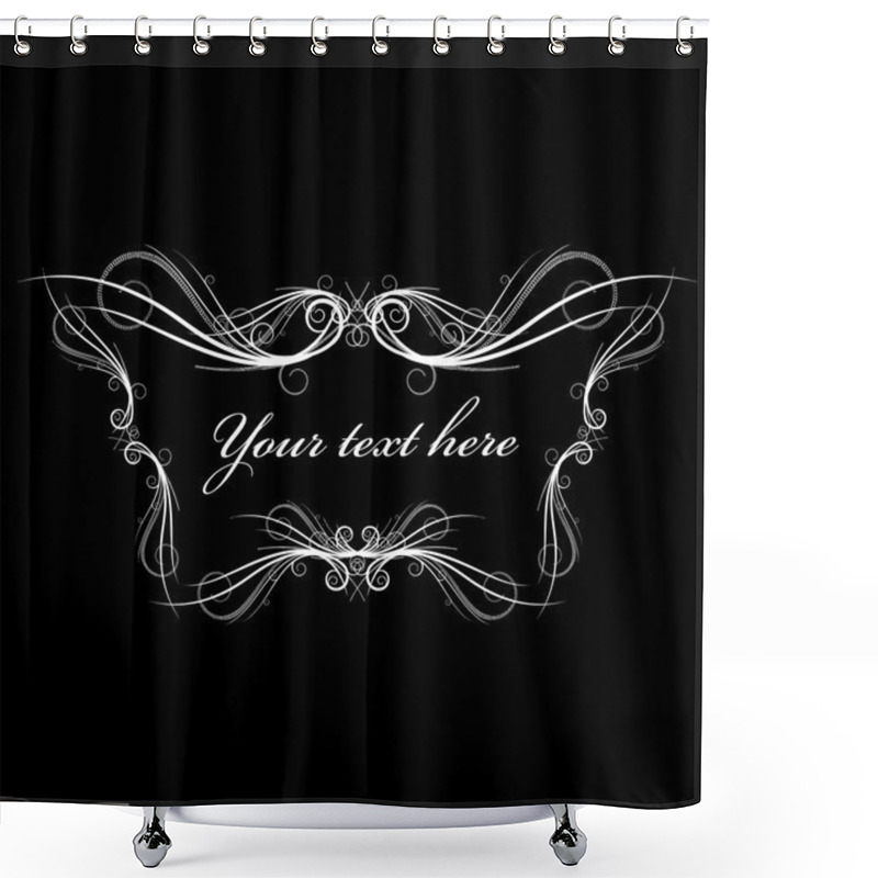 Personality  Black Frame Shower Curtains