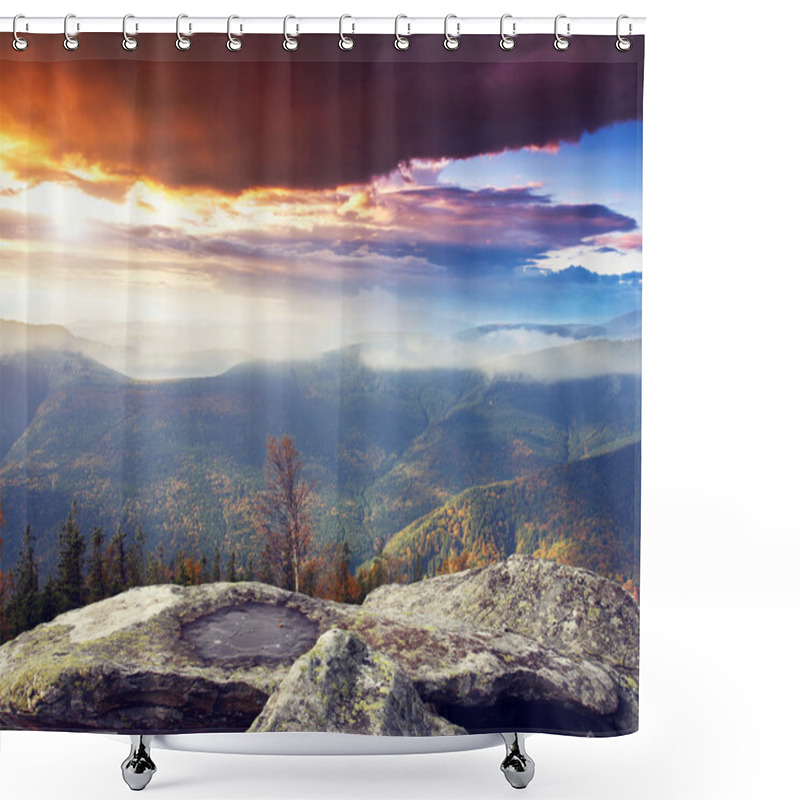 Personality  Fantastic Morning Mountain Landscape Shower Curtains