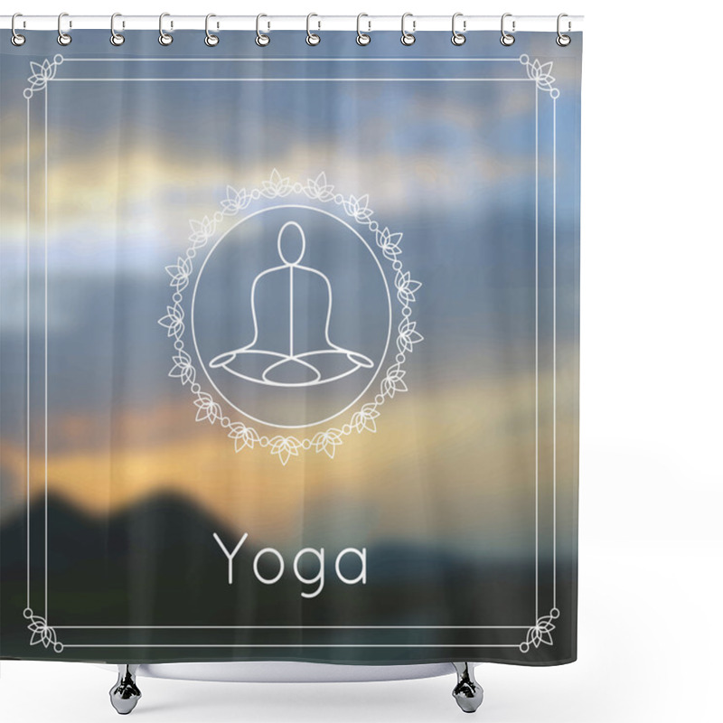 Personality  Vector Yoga Illustration. Shower Curtains