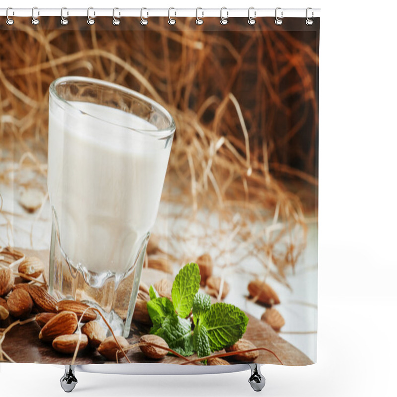 Personality  Homemade Yogurt In Glass In Rustic Style Shower Curtains