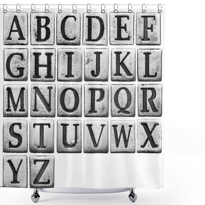 Personality  Metal Letters Shower Curtains