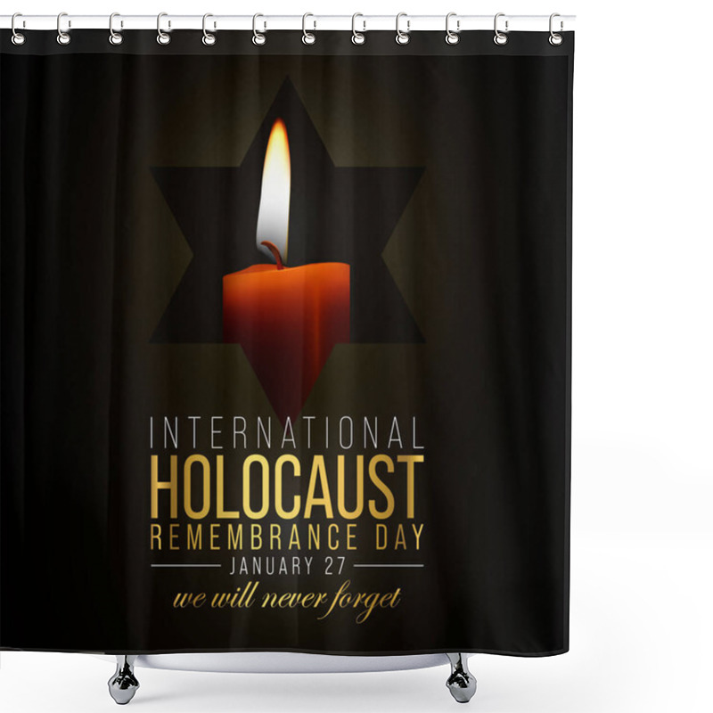 Personality  International Holocaust Remembrance Day Is Observed Every Year On January 27, That Commemorates The Victims Of The Holocaust. Vector Illustration Shower Curtains