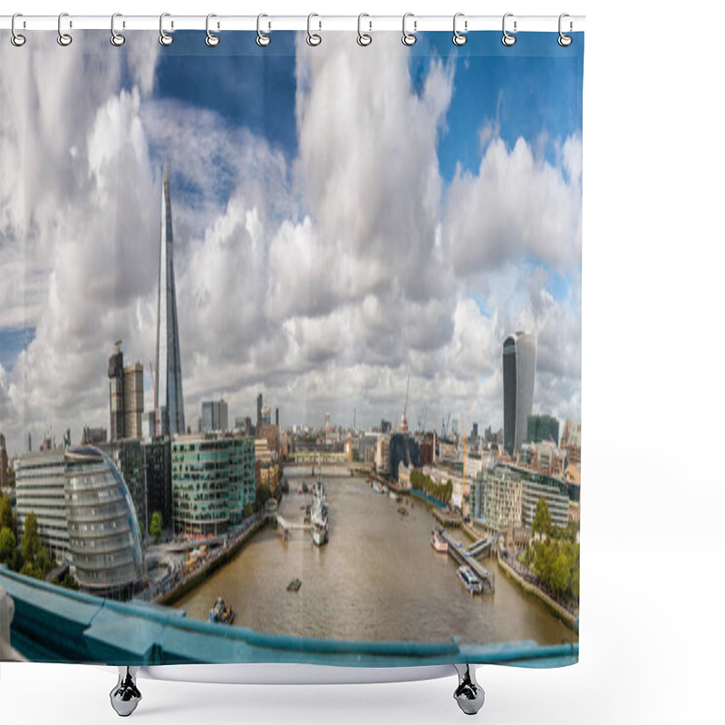 Personality  London Skyline From The Top Of Tower Bridge Shower Curtains