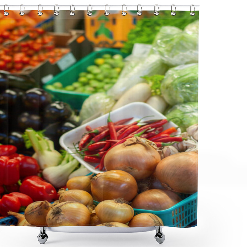 Personality  Vegetables Shower Curtains