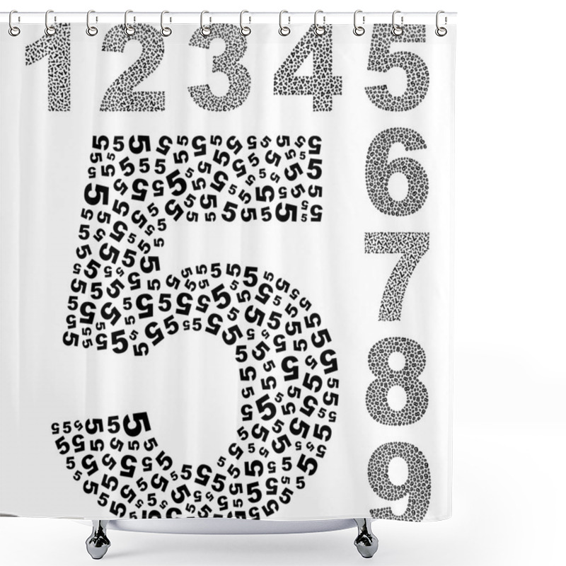 Personality  Number Signs. Shower Curtains