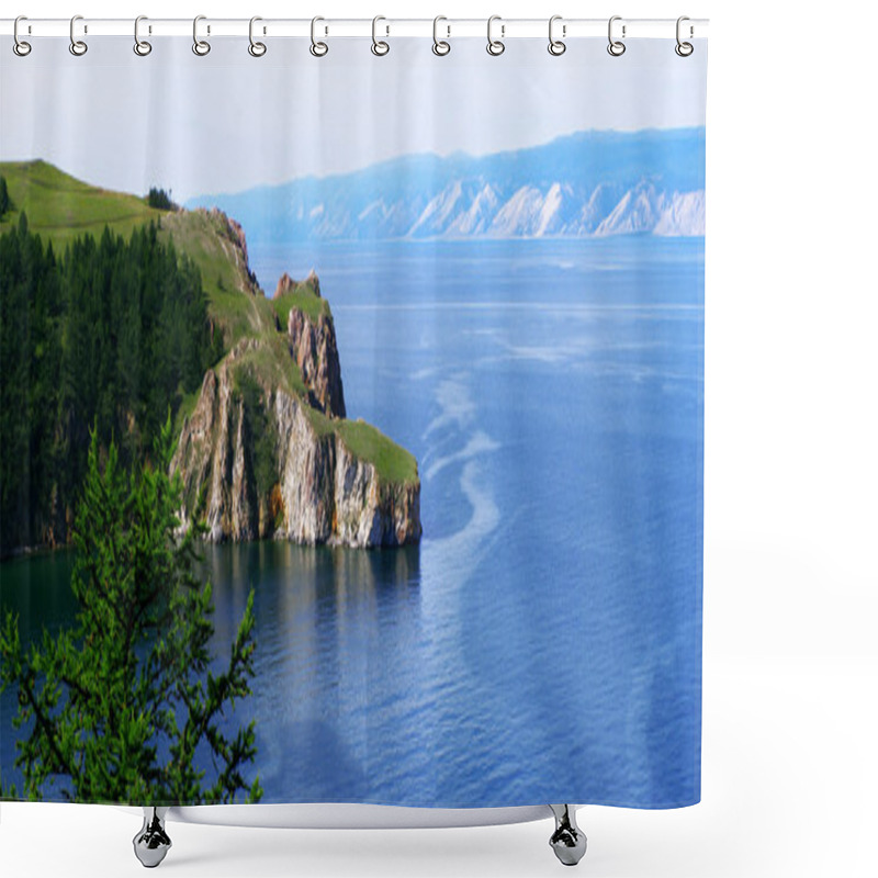 Personality  Rocks Ashore Great Lake Shower Curtains