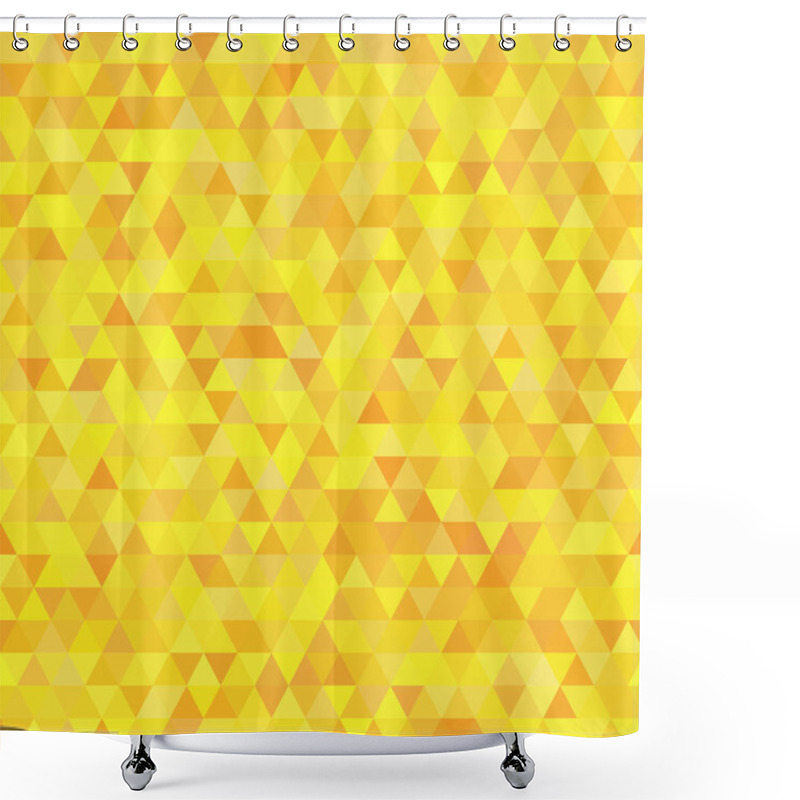 Personality  Abstract Background Consisting Of Yellow Triangles. Geometric Design For Business Presentations Or Web Template Banner Flyer. Illustration Pattern. Shower Curtains