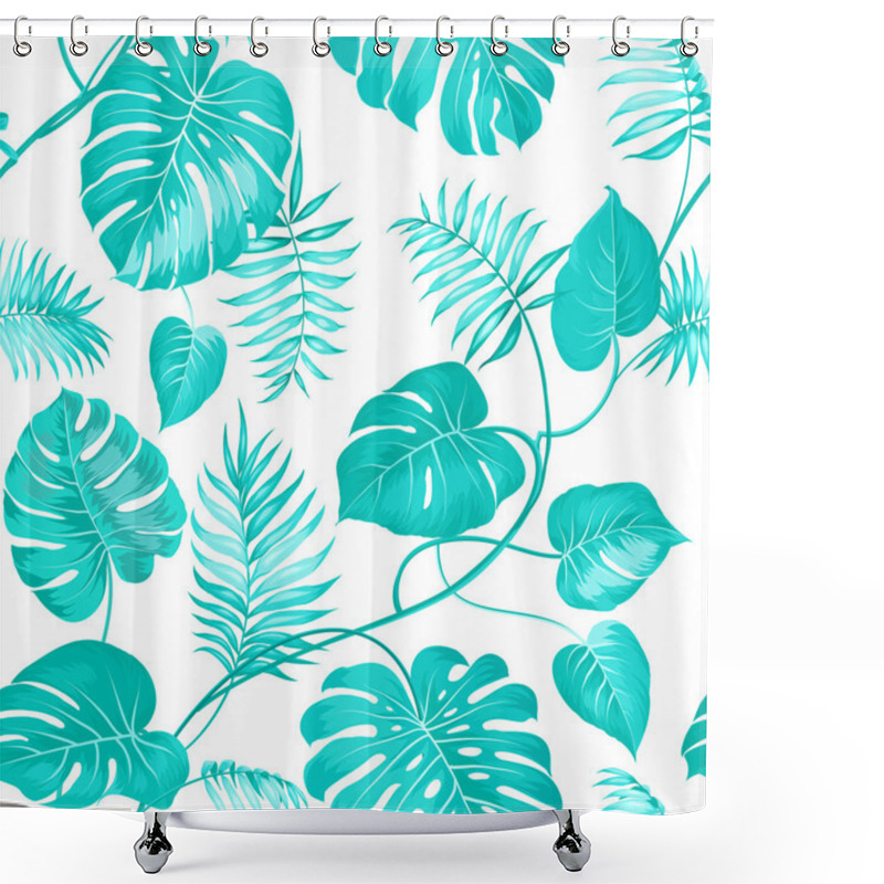 Personality  Topical Palm Leaves. Shower Curtains