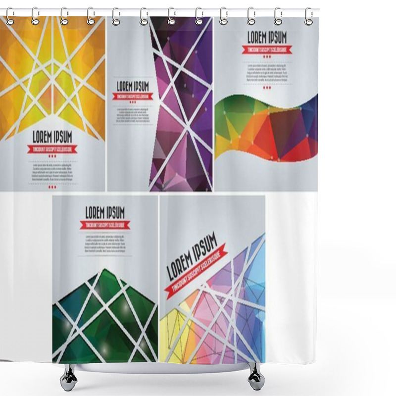 Personality  Collection Of Abstract Geometric Backgrounds Shower Curtains