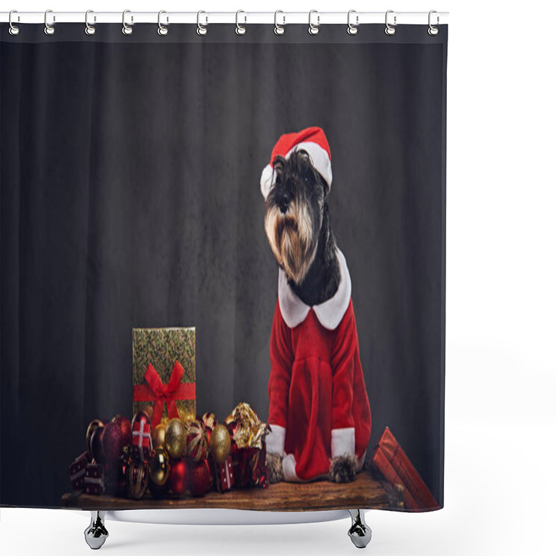 Personality  Funny Schnauzer Dog Shower Curtains