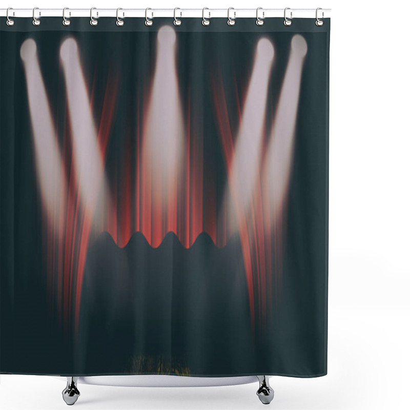 Personality  Red Curtain Background Shower Curtains