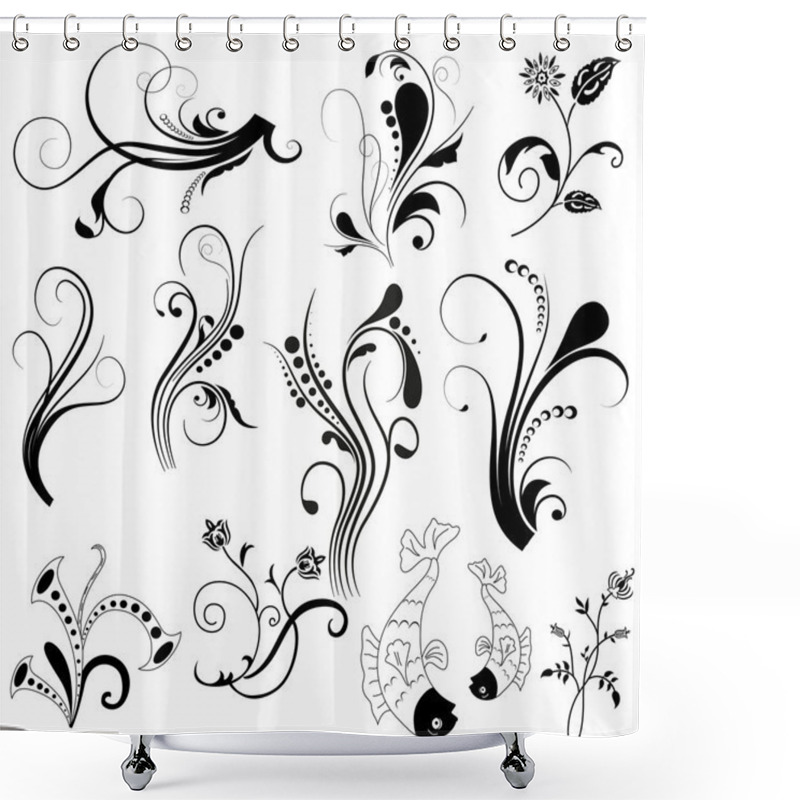 Personality  Ancient Curly Element Shower Curtains