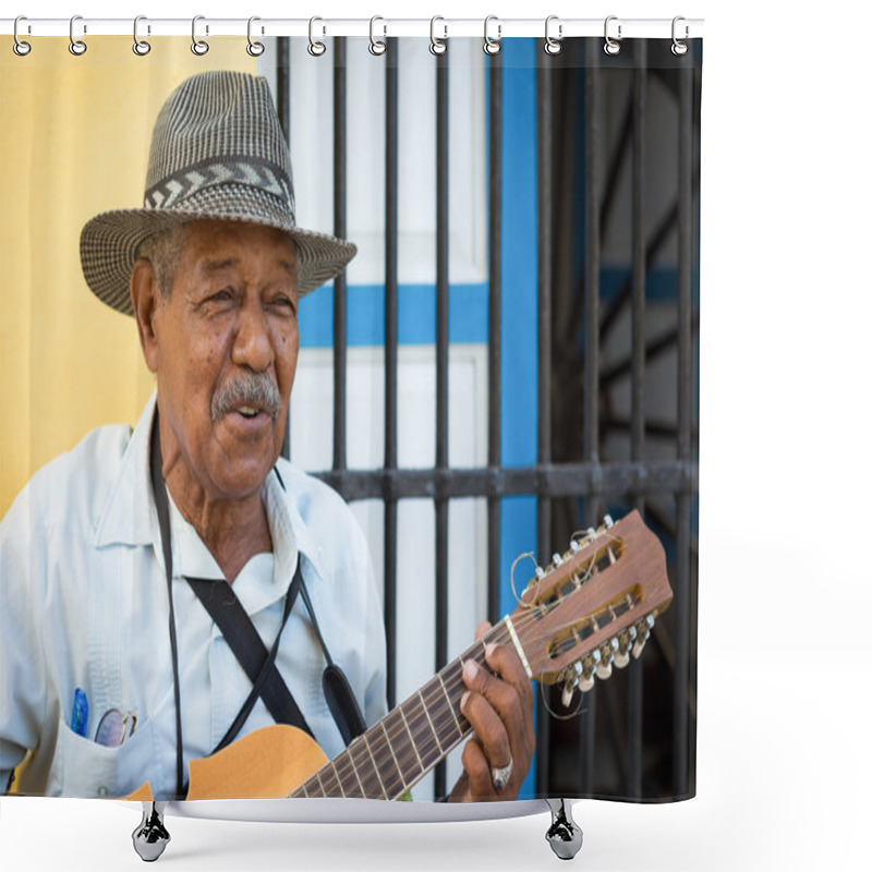 Personality  Musician Playing Traditional Music In Havana Shower Curtains