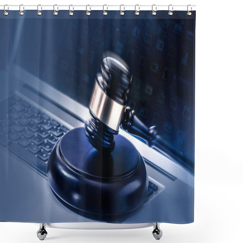 Personality  Law Legal Tech Cyber Web Concept Image Shower Curtains