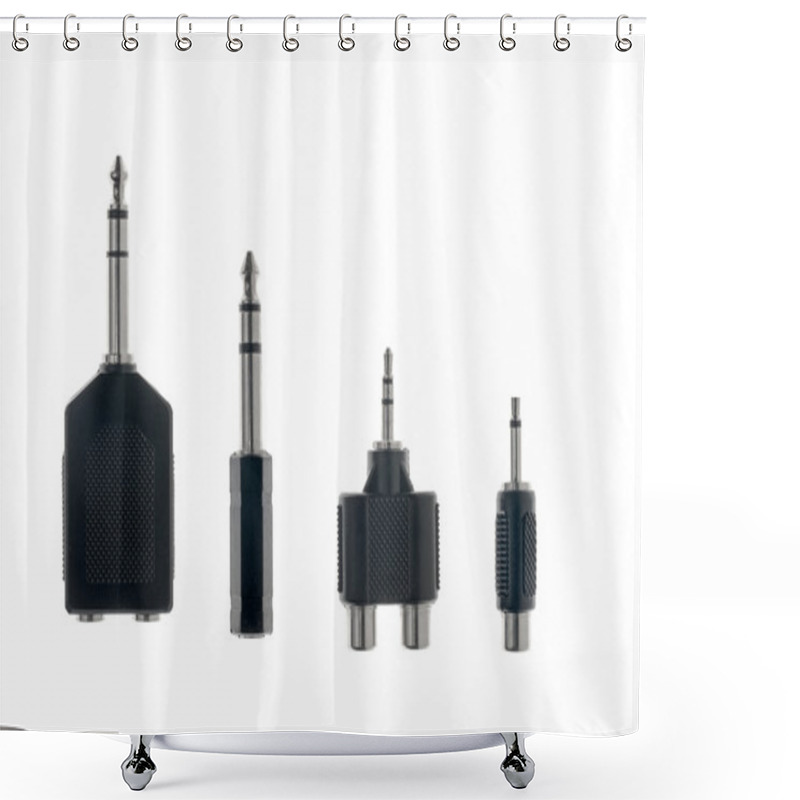 Personality  Audio Plug Adaptors Shower Curtains