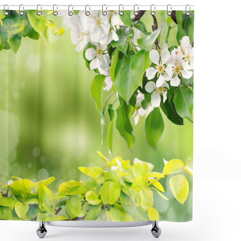 Personality  Leaves And Bird-cherry Tree Shower Curtains