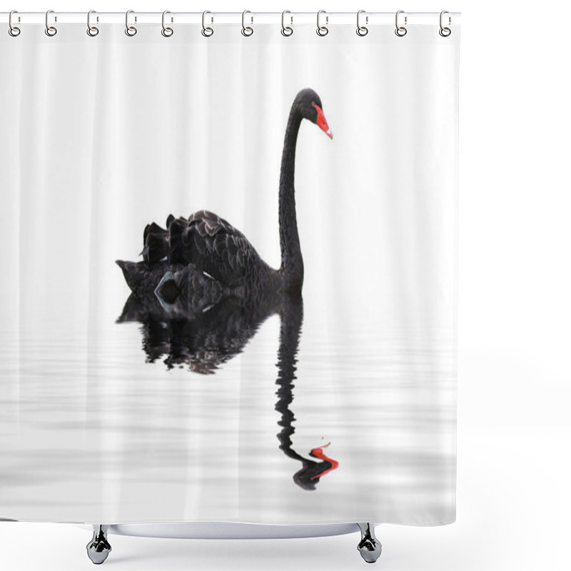 Personality  Black Swan On Water Shower Curtains