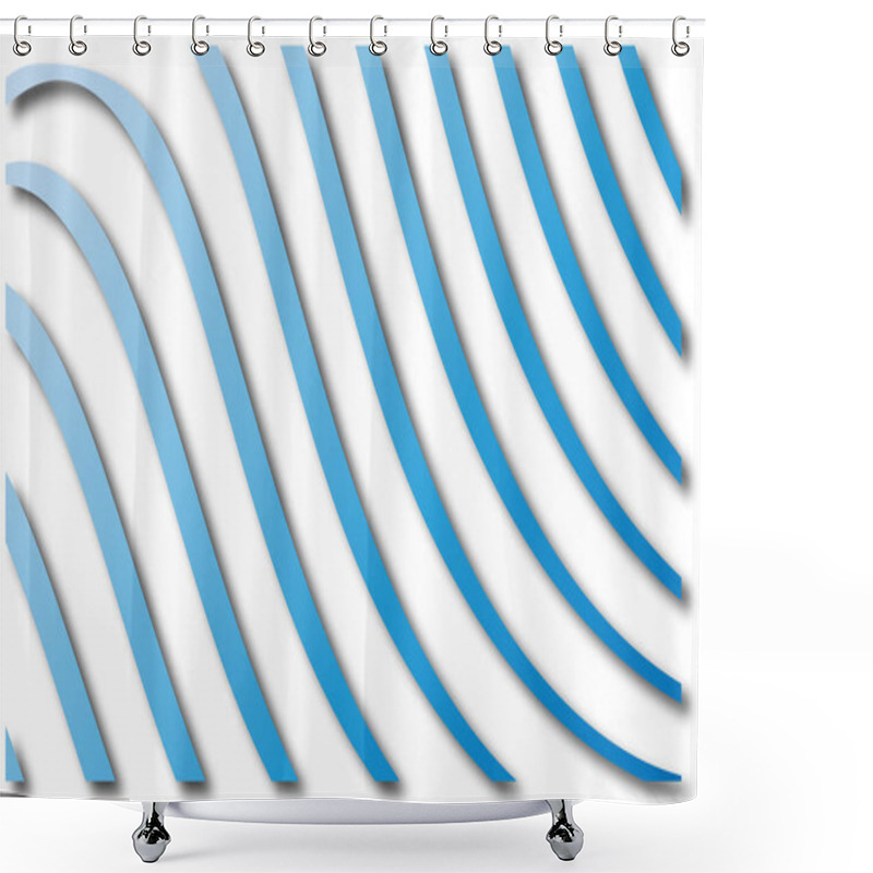 Personality  Background With Smooth Gradient Lines Shower Curtains